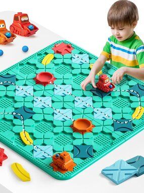 Burgkidz STEM Board Games for Kids Ages 4-8 - Logical Board Builder